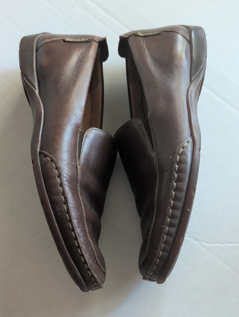 Mephisto Men's Dark Brown Leather Slip-On Loafers